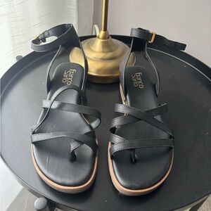 Franco Sarto Black Strappy Sandals